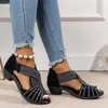 591 mode comfortabele sandalen jurk rits kristal indoor dames open teen schoenen 230822 967