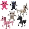 Andere Event -Party liefert Maus Scorpion Fledermaus Bären Spinnen Einhorn Schlange Krähenkrähe Eidechse Horror Party Dekoration Skelett Halloween Prop Bones Tier Jagd 230823