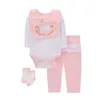 Barboteuses 2023 0 1 an garçon et fille bébé coton à manches longues vêtements pantalons salive serviette chaussettes 230823