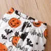 Clothing Sets Autumn Baby Girl Clothes Toddler Kids Girls Outfit Soild Trumpet Sleeves Tops Halloween Pumpkin Size 8 Boutique Outfits 230823