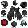 Five Fingers Gloves Waterproof Motorcycle Heated Guantes Moto Heating USB Hand Warmer Electric Thermal Battery Powered 230823