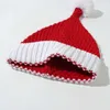 Chapeau de Noël pour mère enfants tricoté laine Pom chapeau chaud hiver bébé tricot chapeaux Santa adulte chapeau Noël 2024 nouvel an décorations HKD230823