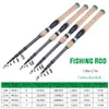 Boat Fishing Rods Sougayilang Telescopic Lure Rod 1.8M 2.1M 2.4M 2.7M Carbon Fiber Cork Wood Handle Spinning Pole Tackle 230822