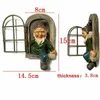 Decorações de jardim elfam a janela da porta Huedger Hugger Decor de estátua gnome travessa 230822