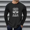 Camisetas para hombre Camisa de manga larga con cuello redondo Top transpirable ME GUSTA HACER Hombres ligeros V Grande para