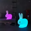 Pendant Lamps Creative Remote Control Hare LED Night Lamp Rechargeable Light Flash Stool Classic Shop El Bedroom Interesting Adornm