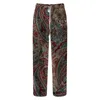 Men S TRACKSUITS Fashion Casual Printing Linen Pocket Poe Up Pants 230823