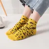 Kadın Çorap Leopar Baskı Gündelik Moda Harajuku Street Giyim Pamuk Düşük Kesim Ayak Bileği Yaz Görünmez Şov Sox