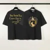 Roupas de moda de grife de luxo masculino camisetas santa Michael caixa de coração impressão de anjo usa lavagem de manga curta neblina de neblina alta camiseta solta