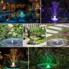 Gartendekorationen Solarbrunnen Pumpe DIY Sprühgerät rund schwimmende Farbe LED LIGHT BAD 230822