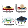 Mini Sombrero Party Hats Mini Sombrero Chapeaux Baby Fiesta Party Favors De Ma-yo Costume Accessoires Festival Carnaval Mexicain Partie HKD230823