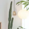 Hängslampor 2 st bambu lampskärms glödlampa vakt hängande ljus täcker tillbehör vintage nyanser sovrum produkt