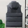 Coletes masculinos de tamanho grande parkas de parkas 2023 marca de inverno casaco de inverno estilo coreano colete com capuz quente com bolsos grandes