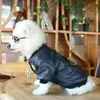 Ubrania odzieży dla psa zima gęsta mody motocykl skórzany płaszcz czarny wszechstronny szczeniak zwierzakowy