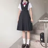 Kleding sets Japanse stijl dames mouwloze pinafore jurk jk suit middelbare scholier student uniformen klasse losse casual kleding 2023 mode