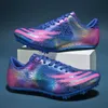 Neue Leichtathletik -Sportschuhe Frauen Herren Spike Schuhe Professionelle Sporttraining Sneaker Jugend Rennschuhe Regenbogenfarbe