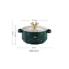 Diskplattor Crown Instant Noodle Bowl med lock Ceramic Pot Drama Hushåll Creative Nordic Tableware One Person Eat Binaural Soup 230822