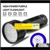 Haute qualité 51 UV lampe de poche LED ultraviolette lumière noire lumière noire torche 395 nM coque en aluminium torches UV mini lumières ZZ