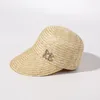 Boll mössor sommar halm baseball cap brev hatt kvinna utomhus kupol casual sol hattar damer mode lyxiga solskyddsmedel