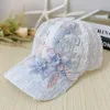 Bollmössor Flower Whit For Women Outdoor Decorate Travel Hats Sport Mesh Fashion Lace Hat Summer Baseball Cap Trekking