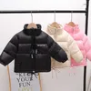 Down Coat Girls Winte Coat Letter Pull Rope Zapip Warm Down Boys Kurtka 2023 Kurtki dla dzieci dla chłopców Casual Kids Parka Overcoat 213 Rok J230823