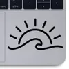 Stickers muraux Coucher de soleil vague vinyle décalque ordinateur portable autocollant soleil vague soleil motif amovible bureau ordinateur portable décoration accessoires X151 230822