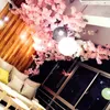 Dekorativa blommor kransar Artificial Cherry Blossom Silk Flower Branch Wedding Arch Decoration El Activity Living Room Home 230822