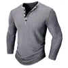 Herr t-skjortor hösten långärmad t-shirt sport fitness smal fit andningsbara klädkroppsbyggande skjorta