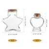Opslagflessen 4 pc's kurk fles container origami ambachtelijke glazen potten drift wensen klein snoep