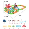 Montagne russe all'ingrosso Set di rulli personalizzati Kid Creativo fai da te giocattolo Tram Rail Car Building Blocks Giunto ferroviario elettrico ad alta velocità Montagne russe Giocattoli Regalo di Natale