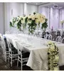 10 -stcs /lot tafel bloemenrek 40/60 /80 /100 cm lang acryl kristal bruiloft weg lood bruiloft middelpunt evenement feestdecoratie hkd230823