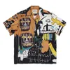 Camisas casuais masculinas Graffiti wacko maria camisa homens homens de boa qualidade Hawaiian Short Hawaii Beach 230823