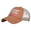 Donald Trump pour le président 2024 Trucker Hat USA Flag Baseball America Cap Président 3D broderie imprimée Mesh Breathability Caps La suite américaine