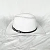 Breda randen hattar hink hattar monokrome mäns cowboy hatt jazz topp damer curly fru fedora riddare stor etnisk panama 230822