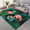Teppiche Mode Flamingo Tropical Blattblätter 3D-bedruckter Teppich Schlafzimmer Großer Reihen Teppich nicht ruhig für Wohnzimmer Haus 06