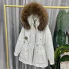 レディースジャケット高品質のジャケット冬カワウソの内側のライニング風プルーフハイエンドファーカラーウォーム