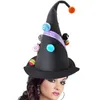 Black Witch Hat Foldable Black Halloween Women Planet Hats Universal Portable Cosplay Stage Decor For Carnival Party Costume HKD230823