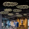 Kroonluchters Moderne cloud plafond kroonluchter sterrenhang hanglampen voor kantoorbar verlichting creatief ontwerp opgeschort led luminaire