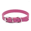 Dog Collar Pet Collar Classic Solid Basic Polyester Nylon med snabbt snapspänne kan koppla sele