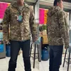 Chaquetas para hombres Chaquetas de senderismo Abrigo rompevientos con capucha impermeable Safari Chaqueta de camuflaje de lana gruesa Chaqueta militar táctica Hombres Ropa de caza 230822