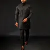 Men's Tracksuits The Summer Banquet Ethnic Wind Dashiki Men's Suit Unique Design Personality Flamboyant Long-Sleeved Top Pants Two-Piece Set 230823