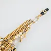 Japan Soprano Saxophone WO37 Silvering Gold Key With Case Sax Soprano Mouthpiece Ligature Reeds Neck