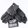 5本の指の手袋クラシックレトロカウレザーオートバイブラックフルフィンガーバイク機関車タッチスクリーンGuantes Moto Glove 230823