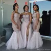Bridesmaid Dresses Long Mixed Style Appliques Off Shoulder Mermaid Prom Dress Split Side Maid of Honor Dresses Evening Wear206h