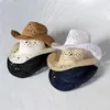 Berretti colorati estivi per uomo e donna cappello da cowboy spiaggia sole viaggio berretto jazz protezione moda Panama 230906