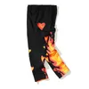 Designers casual pant streetwear jogger byxor svettbyxor drevv skate house leende ansikte flamma amerikansk high street höst vinter plysch byxor par stil lös