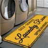 Carpet WUJIE "LAUNDRY ROOM" Pattern Kitchen Rug Anti-slip Balcony Mats Non-Slip Carpets for Living Room Door Mat Entrance Home Decor 230823