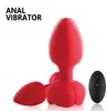 Produit rose d'arrière-cour avec plug anal en silicone électroluminescent, télécommande sans fil, vibration électrique, masturbateur masculin et féminin