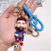 Fotbollskläddocka nyckelring anime perifera handgjorda nyckelchain fan gåva unisex studentväska hänge