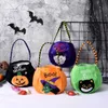 Andra festliga festförsörjningar Halloween gåva Non Woven Tote Bag Black Hat Pumpkin Witch Horror Ghost Festival Party Trick eller Treat Happy Halloween Day Decor L0823